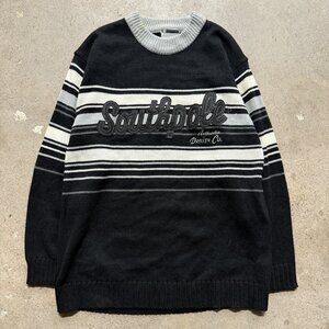 Vintage Southpole Sweater Mens XL Multi Color Logo Knit Crewneck Korea 90s Y2K